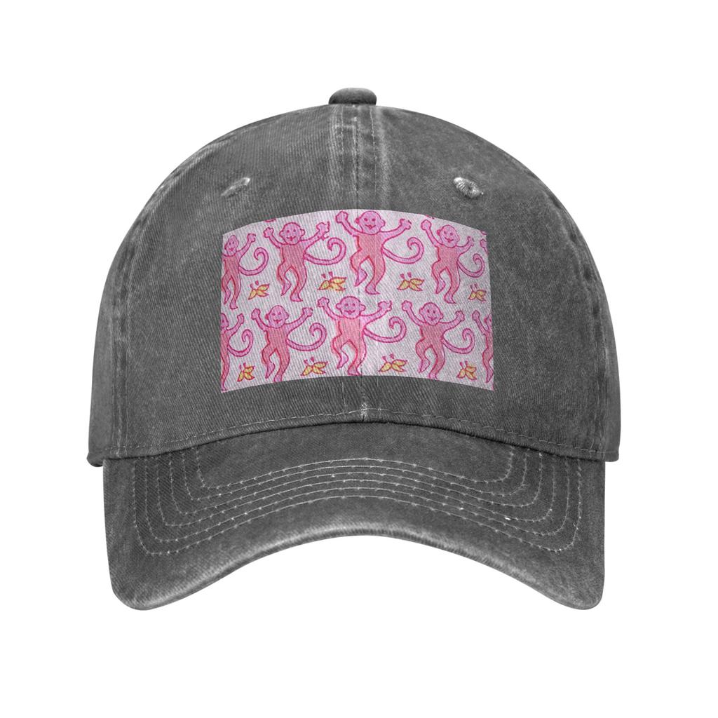 Preppy Roller Monkeys Rabbit Denim Fabric Cap Casual Baseball Caps Adjustable Hat Summer Unisex Baseball Hats