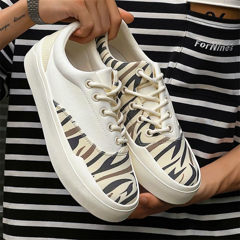 

Couple Style Unisex Niche Couple Zebra Pattern Canvas Breathable Casual Sports Sneakers Unisex Shoes2025 Summer Breathable Seaso 35