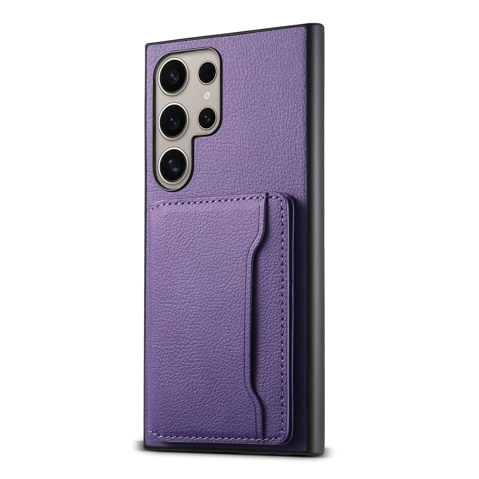

Leather Phone Case for Samsung Galaxy S25 Ultra Edge S24 Plus S23 Fe S21 A56 A55 A16 A36 5G Magnetic Card Wallet Bracket Cover Samsung A55 5G фіолетовий