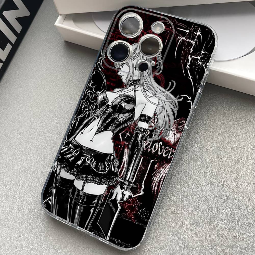 Misa anime D-Death N-Note Clear Silicone Soft TPU Phone Case For iphone 17 16 15 14 Plus 13 12 Mini 11 Pro Max Shell Capa