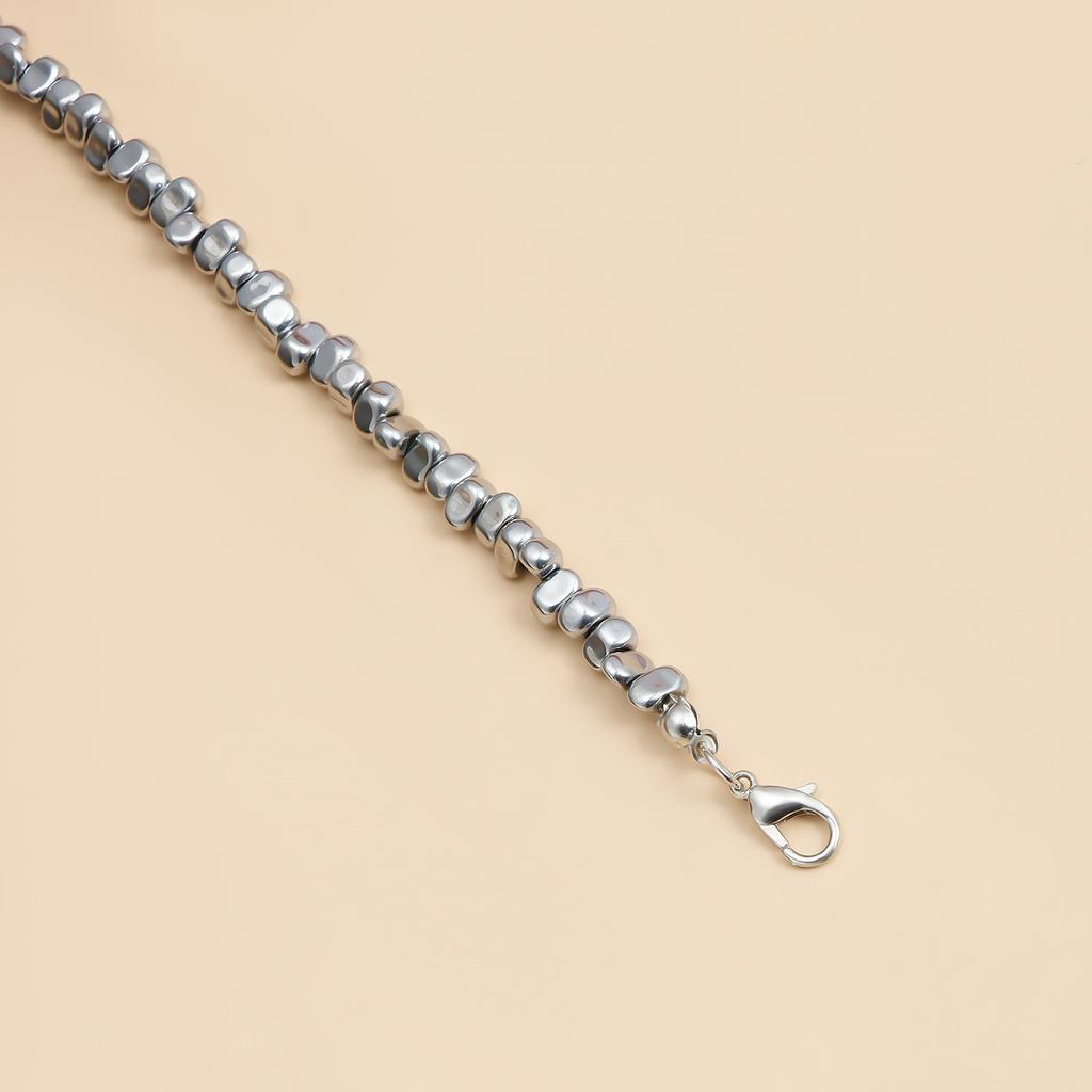 Fashionable Heart Pendant Necklace with Starfish Tassels Stylish Beaded Women Clavicle Chain Casual Outfit Accessory