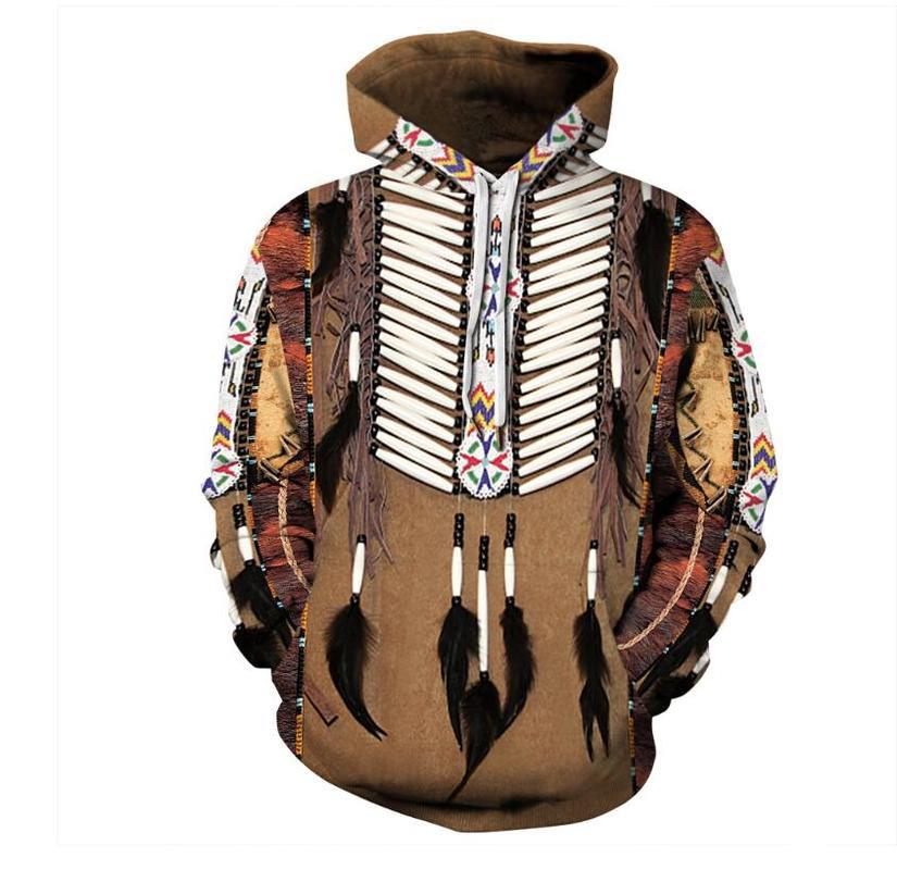 Men Large Size Loose Hooded Sweatshirt Men Sport Pullover 3D Digital Print Hoodies