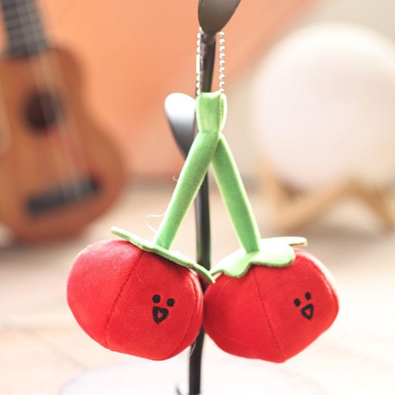 

1Pcs New Olive Tomato Plush Pendant Kawaii Vegetable Cute Triple Fruit Doll Toy Bag Keychain Backpack Decoration A3