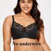 Sexy Lace Bra with Thin Cotton Lining for Large Breasts