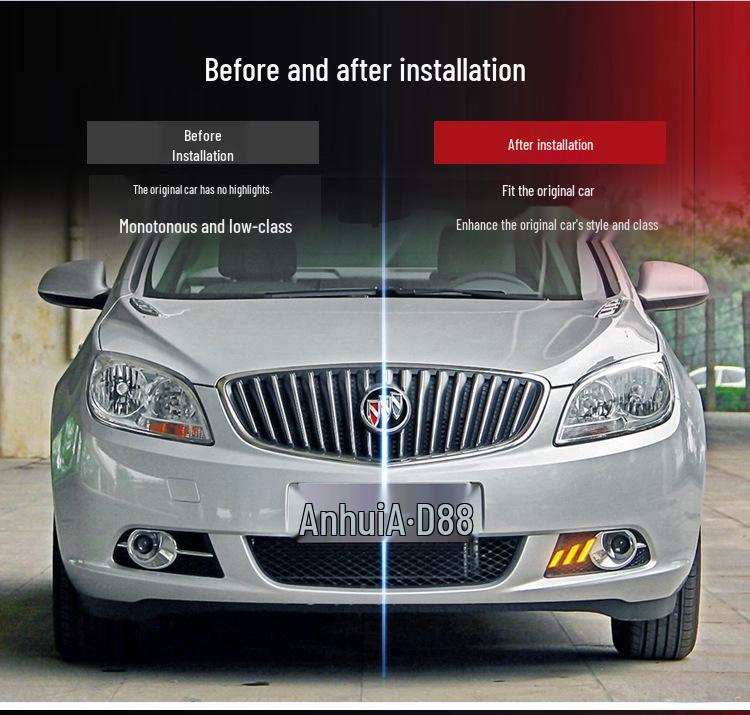 LED Daytime Running & Front Fog Lights for 2010-2013 Buick Excelle GT