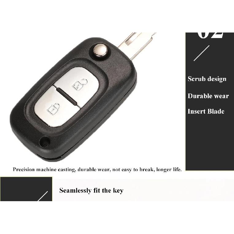 jingyuqin 2/3BTN Modified Flip 433Mhz ID46-7946 /7947 Car Remote Key For Renault Vivaro Movano Traffic Master Kangoo Clio Dacia