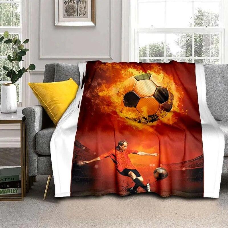 3D Print Football  Blanket For All Season,Warm and Soft Blanket  For Couch Sofa Office Home Travel Camping Birthday Gift