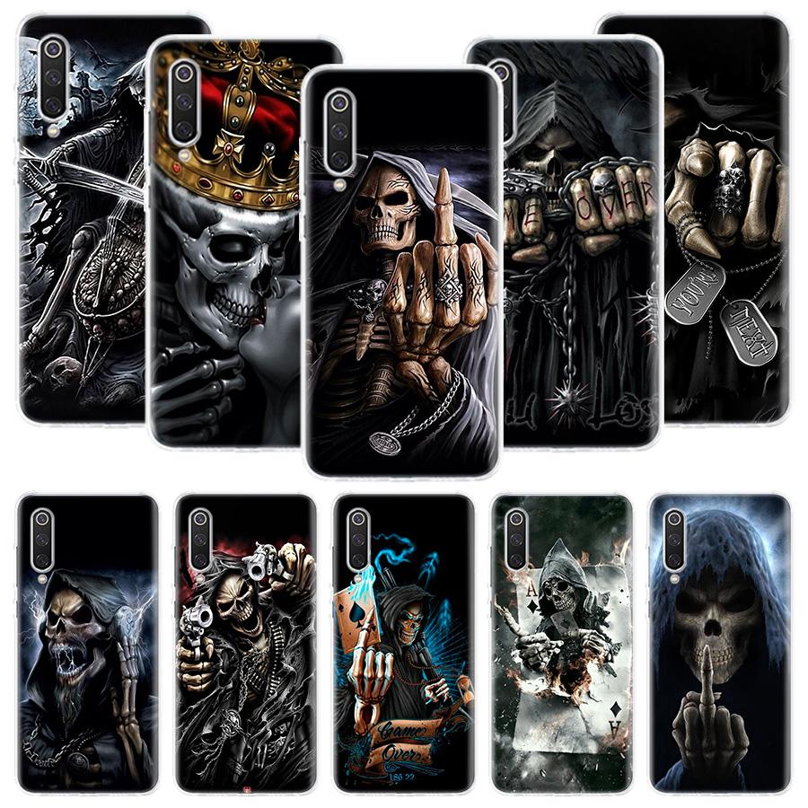 Grim Reaper Skull Skeleton Phone Case For Xiaomi Redmi Note 15 14 13 12S 12 Pro Plus 11S 11E 11 11T 10S 10 Art Soft Pattern Cove