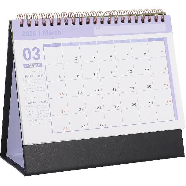 jojofuny Small Desk Calendar: 2025-2026 Desktop Standing Calendar Mini Monthly Planner July 2025 to December 2026 Tabletop for Office School