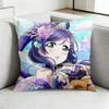 LoveLiveE School Idol Project Pillow Case Square DoubleSided Sofa Cushion Cover Bedroom Bedside Pillow Gift