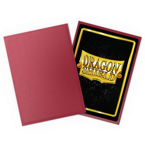 Dragon Shield Matte Non-Glare Sleeves, Standard Size, Blood Red, 100 Sleeves, AT-11824
