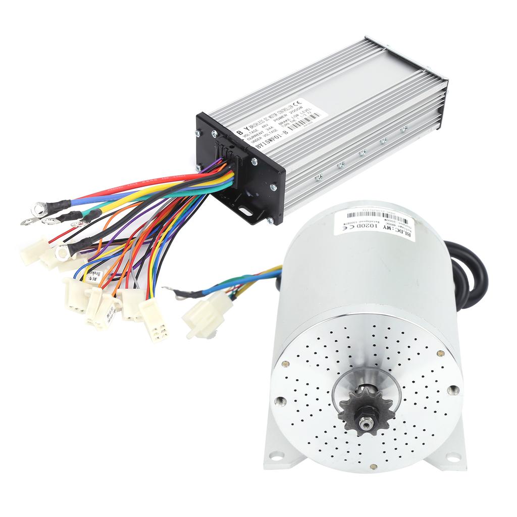 2000W 48V Brushless Motor Controller Throttle Pedals Refit Chain Spocket Conversion Kit