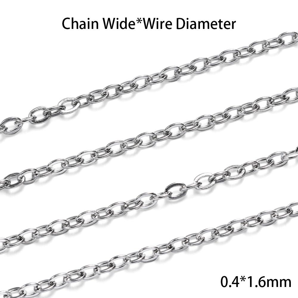 5Meters Never Fade Stainless Steel Multi Styles Necklace Chains for DIY Bracelet Chain Jewelry Making Findings Accessories