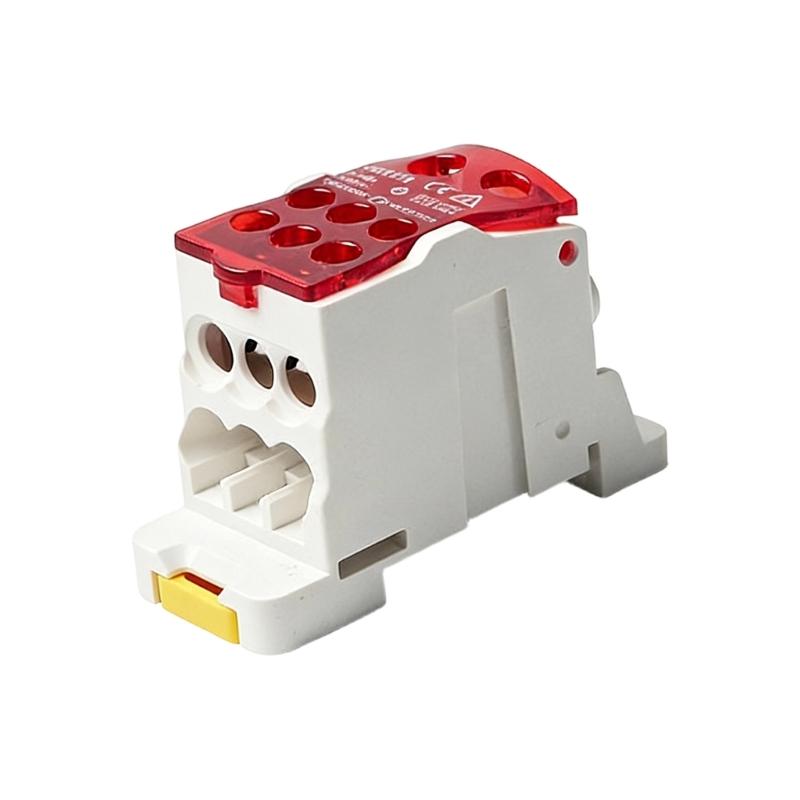 125A Electric Split Din Rail Terminals Block Junction Box Single Stage Splitter Box Electrical Wire Connector Easy To Use