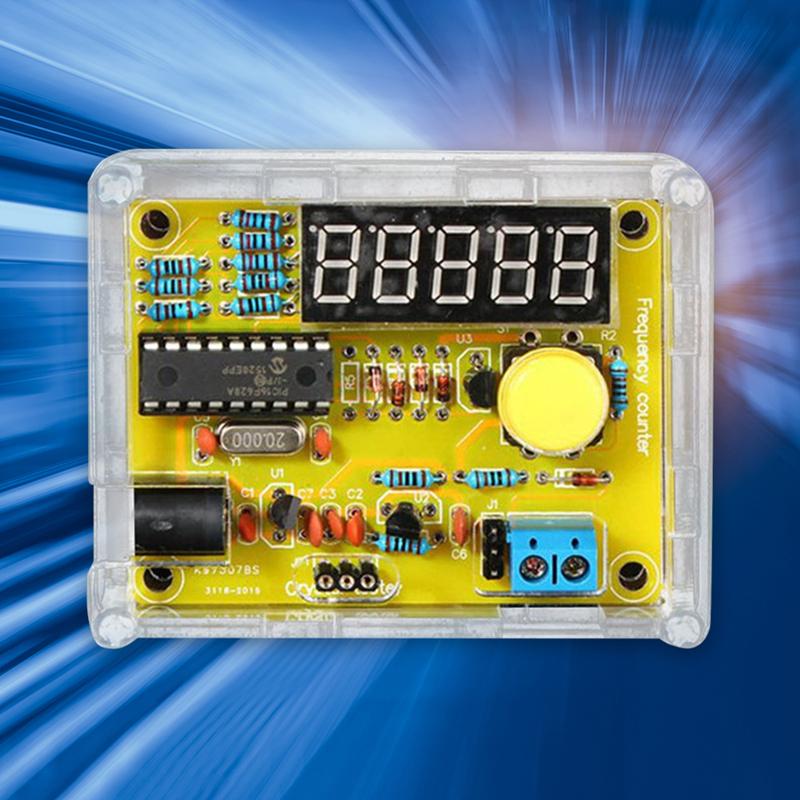 1Hz-50MHz Crystal Oscillator Frequency Counter Meter 5 Digits Display Frequency Counter Tester with Shell Case DIY Kits