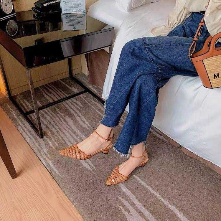 Pointed Toe Shoes Women's High Heels 2025 Fashion High Heels High Heels Summer Party Office Ladies Ladies Sandals Zapatos Mujer