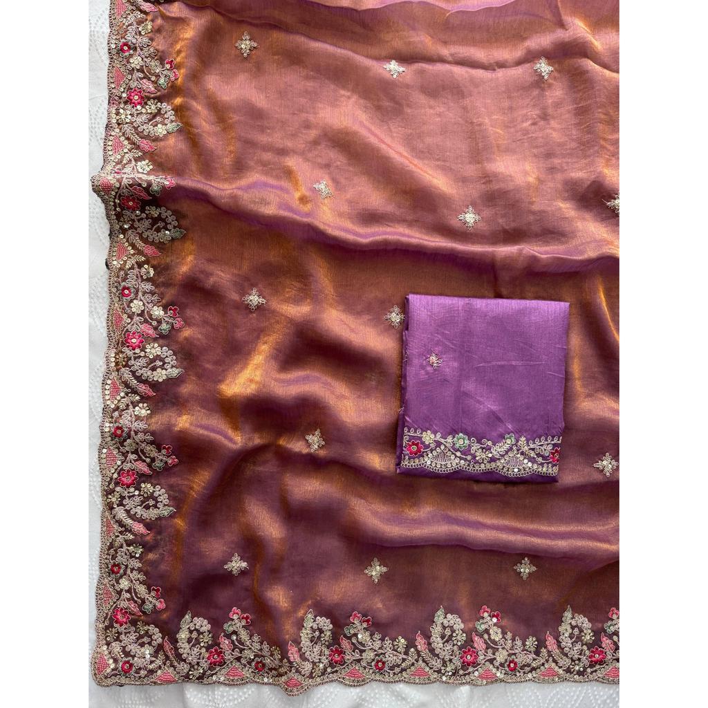 Premium Hochzeits-Spezial Kollektion bestickter Saris