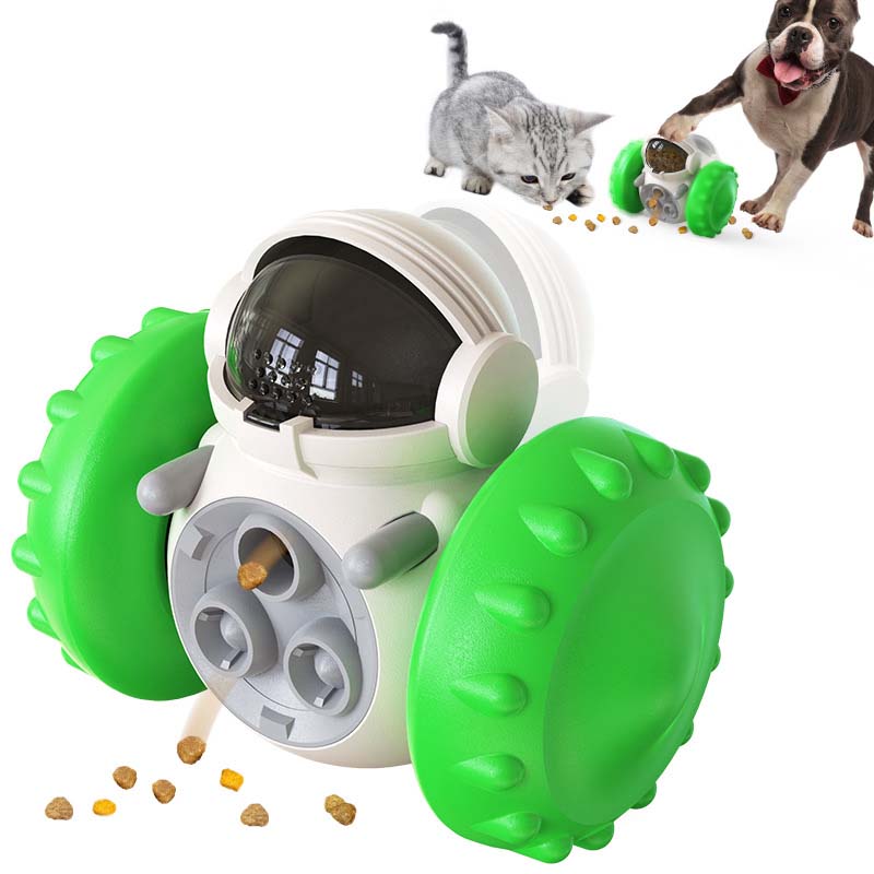 Interactive Balance Car Treat Dispenser Toy for Cats & Dogs, Rolling Puzzle Slow Feeder Enrichment Game to Relieve Boredom