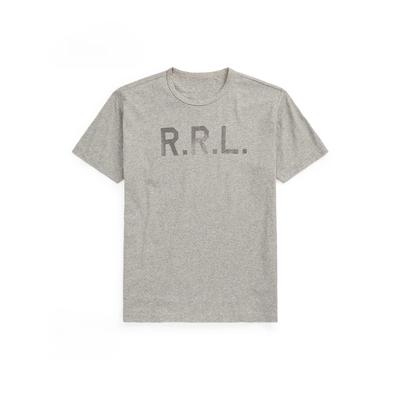 Fashion Luxury Brand Rrl Letter Printed Loose Short Sleeved Men's Women's Printed Letter Round Neck T- Cotton High-quality Shirt