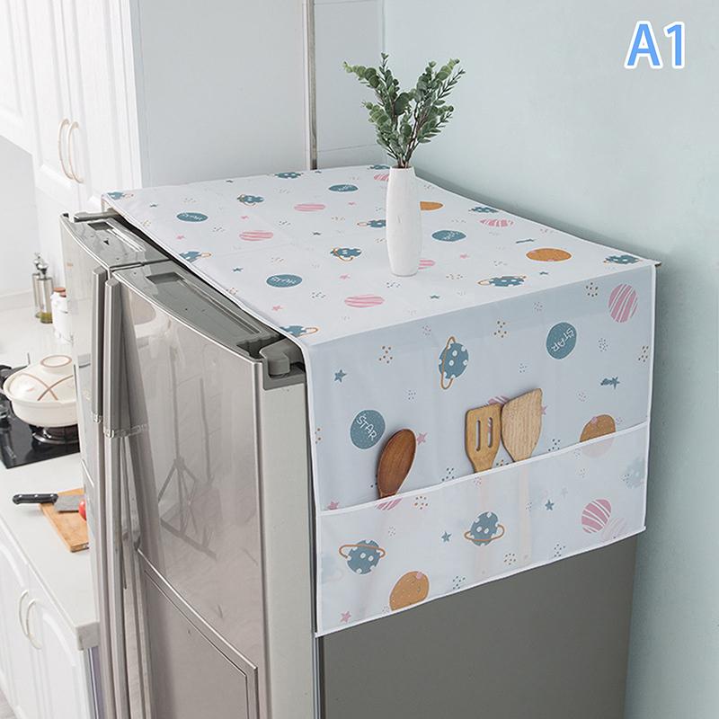 Cartoon Dust Proof Refrigerator Dust Cover Cloth Cabinet Fridge Dust Cover Multipurpose Home Textile Washing Machine Cover