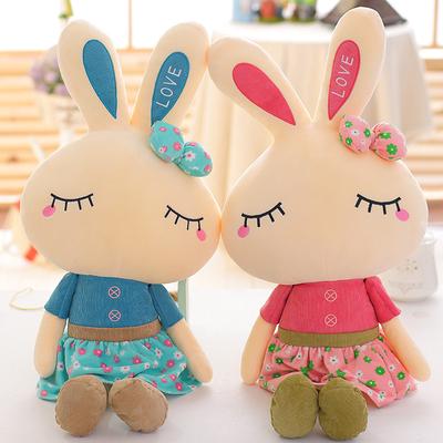 Kaninchen Plüschtier Kreative Puppe Weißes Kaninchen Puppe Stoffpuppe Kissen Greifautomat Valentinstag Geschenk für Mädchen
