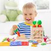 8 In 1 Montessori Permanence Box Carrots Toys Child Wooden Shape Sorting  Matching Educational Toys for Kid Over Age 1-Year-Old