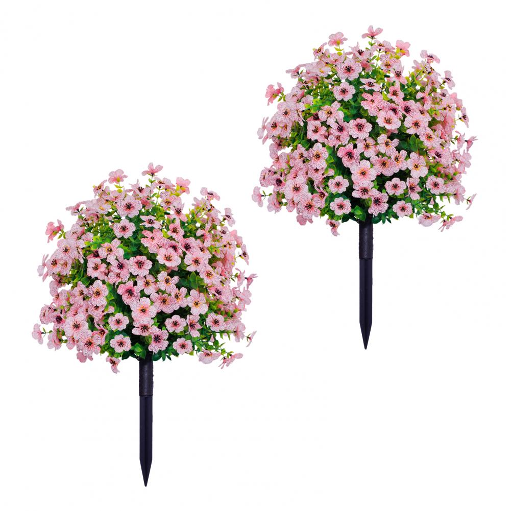 Künstliche Veilchenblumen mit Stab – UV-beständige Kunstblüten für Garten, Terrasse, Hochzeits- und Partydekoration