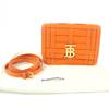 Excellent BURBERRY Shoulder Bag TBMetal 2WAY Leather Clutch Bag Orange Leather Used
