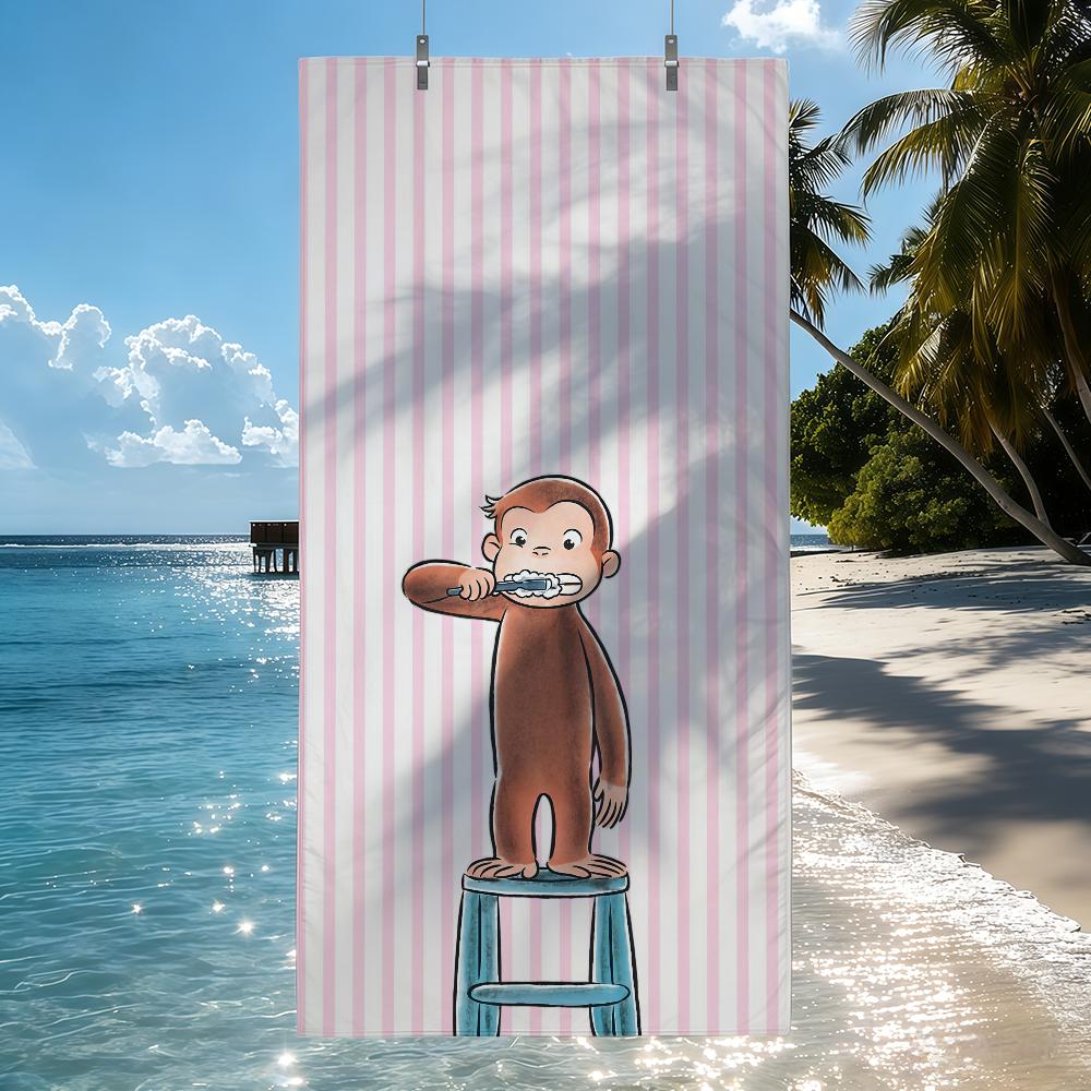 Cartoon C-Curious G-George Towel Quick Drying Beach Towels Are Suitable For Swimming Pools Camping Yoga And The Gym
