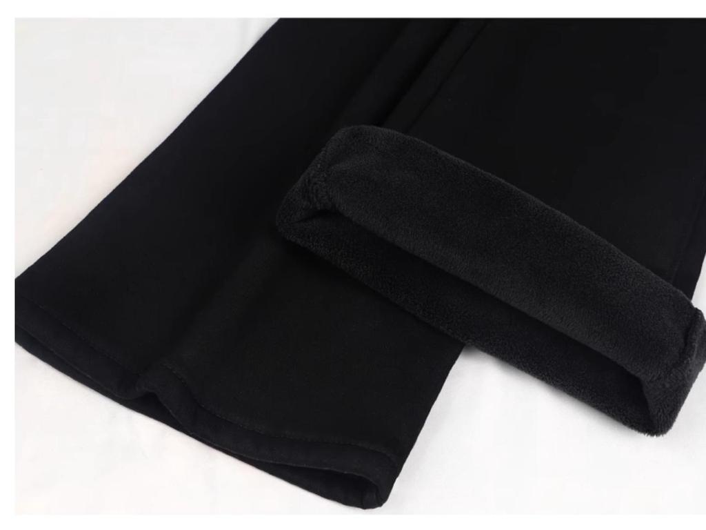 2024 Women's High Waist Velvet Flared Jeans – Slim Fit, Black, Autumn/Winter Collection