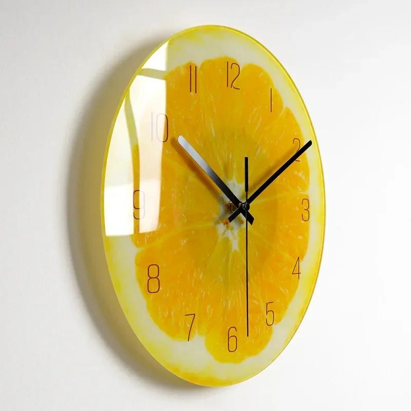 Bedroom Glass Wall Clock Nordic Large Modern Kitchen Wall Clocks Thick Watches Novelty Living Room Watch Home Decor M2R3O9