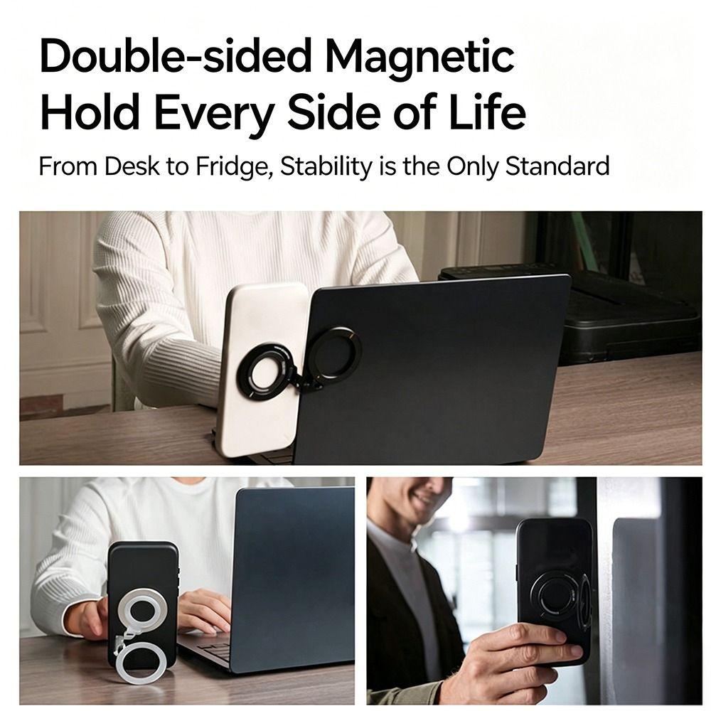 Foldable Dual Magnetic Phone Holder 360 Degree Rotating Magnetic Stand  Mobile Photography