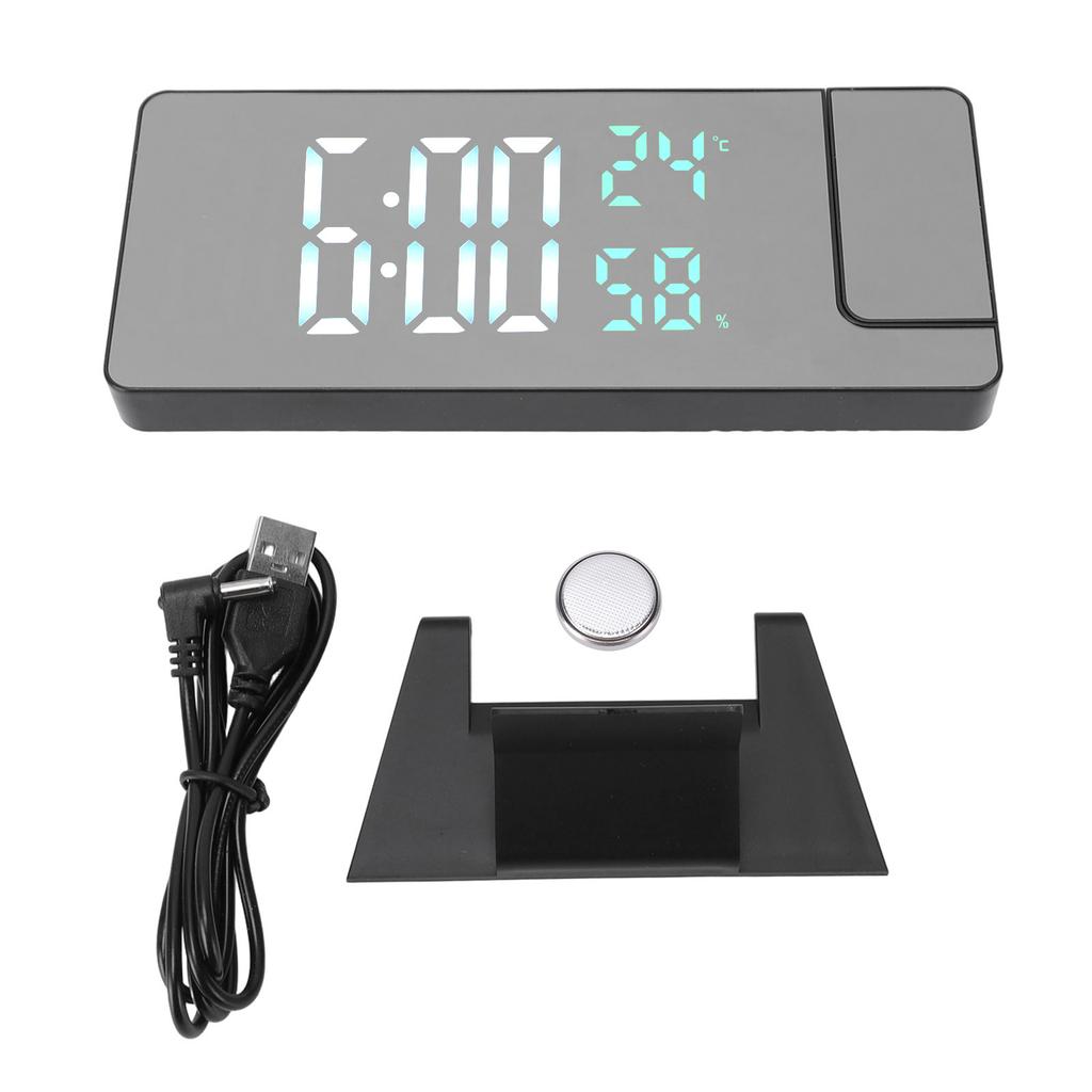 Digital Alarm Clock Large Display LED and Mirror Desk Clock 3 Brightness Levels Modern Electronic Clock for Bedroom