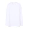Arrayed Relaxed Cotton Round Long Sleeve T-Shirt [Black]