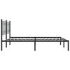 Metal Bed Frame with Headboard Black 183 X 213 Cm