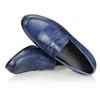 Fashion Comfortable Men Leather Shoes Daily Footwear Design Loafers Office Home Shoe For Males Pure Leather  Handmade Elegant Black Blue