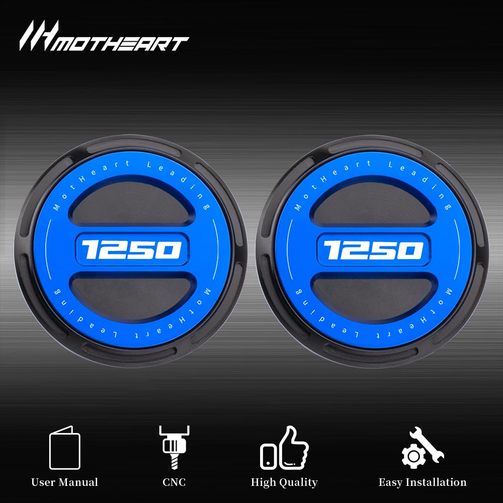 MotHeart Motorrad Rahmenkappen Stopfen Passform R1250GS 2019-2023 R1250GS Adventure 2019-2024 R1250RT 2019-2023 R1250GS