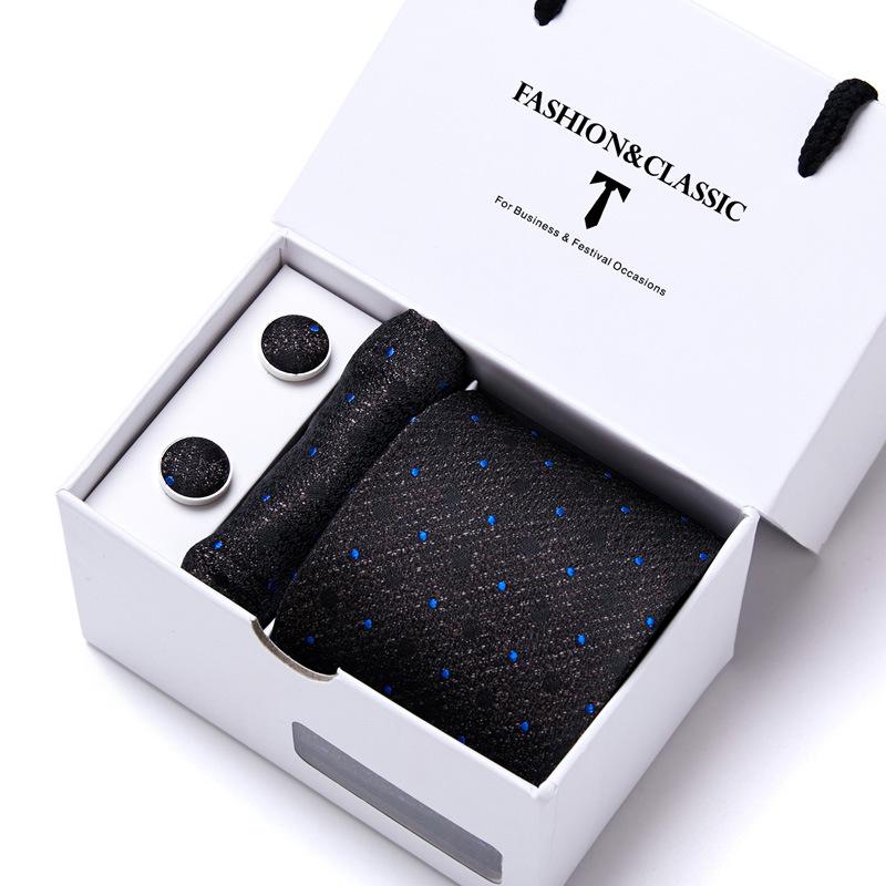 Men'S Tie Set Gift Box 5-Piece Set Group Tie Business Dress Wedding Tie