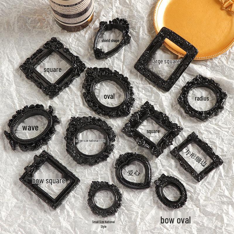 European Retro Baroque Resin Photo Frame Props for Photography Background and Decoration
