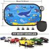 2pcs Cute Cartoon Pattern Car Side Window Sunshade UV Protection Heat Insulation Window Curtains Sun Visors