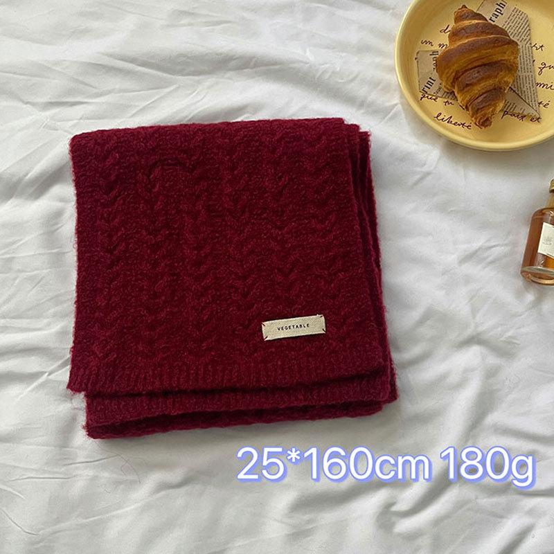 Christmas Series New Red Atmosphere Scarf Collection Women's Winter Wind Advanced Autumn and Winter Warm Scarf