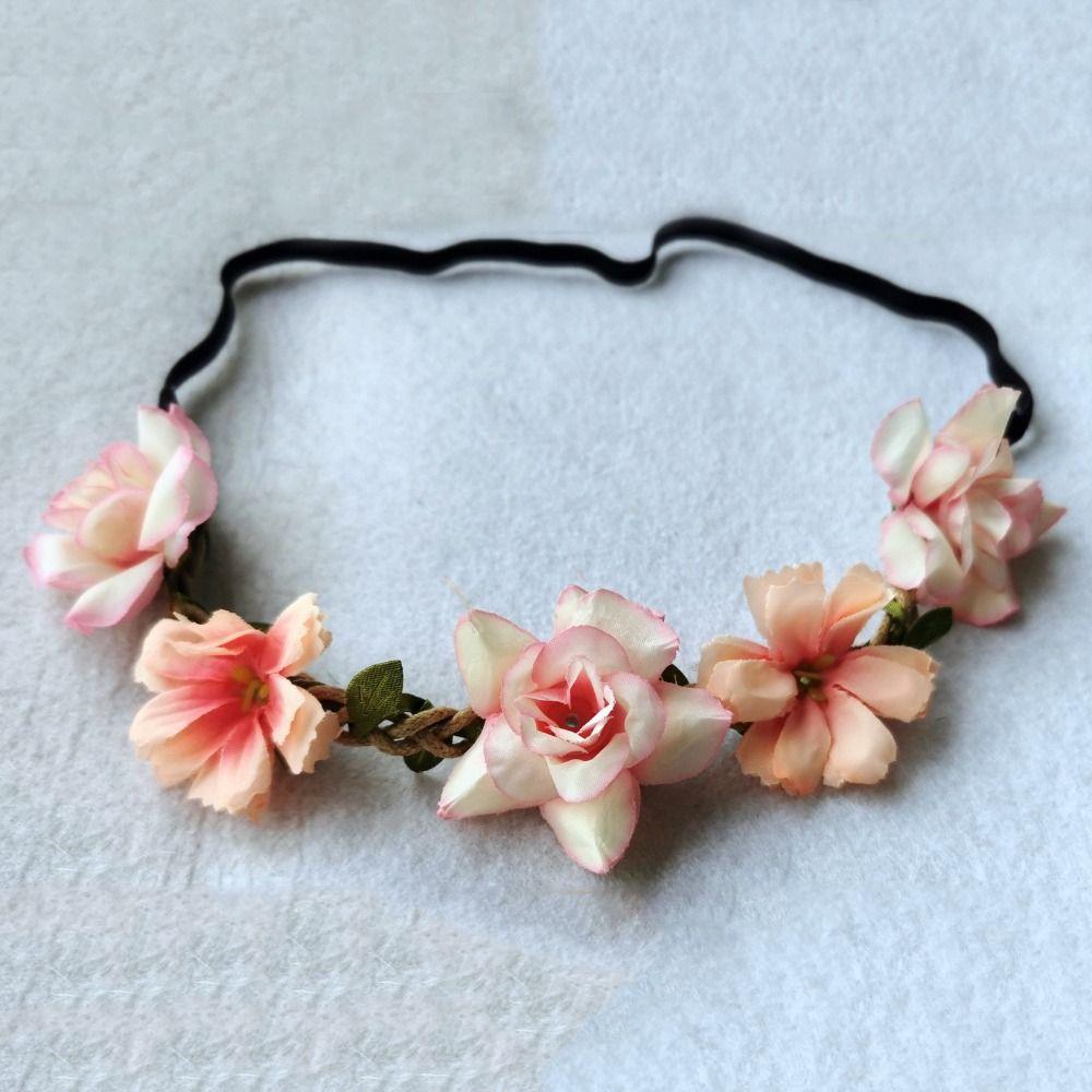 Handmade Floral Garland Simulated Flower Wedding Hair Accessories Dance Performance