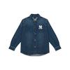 MLB New York Yankees Vintage Lockeres Denim-Hemd Mit Großem Logo-Print Unisex-Hemden Blau 3AWSN1014-50BLS