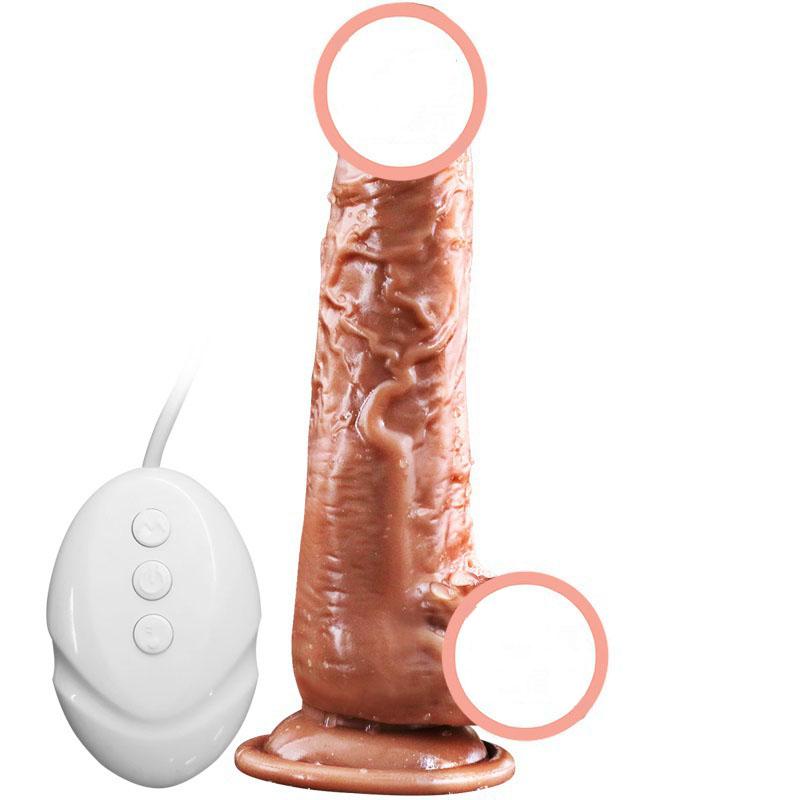 Dámské silikonové erotické hračky pro ženy Vibrátory pro ženy Vyhřívané rotační teleskopické dildo Párová masturbace Dálkové ovládání G-bod stimulace Sexuální hračky