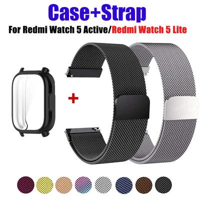 Edelstahlarmband + TPU-Schutzhülle für Redmi Watch 5 Lite Active, Metallarmband, weiche Schutzhülle für Redmi Watch5 Lite, Accessores