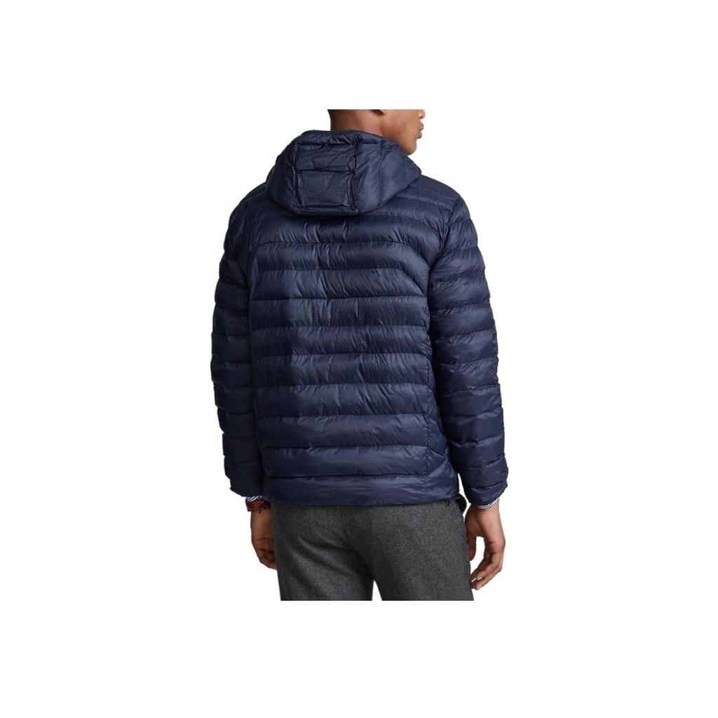Polo Ralph Lauren Fw23 Solid Logo Embroidered Hooded Zip-Up Long Sleeve Jacket Men Jackets Navy-Blue MNPOOTW16021129-410
