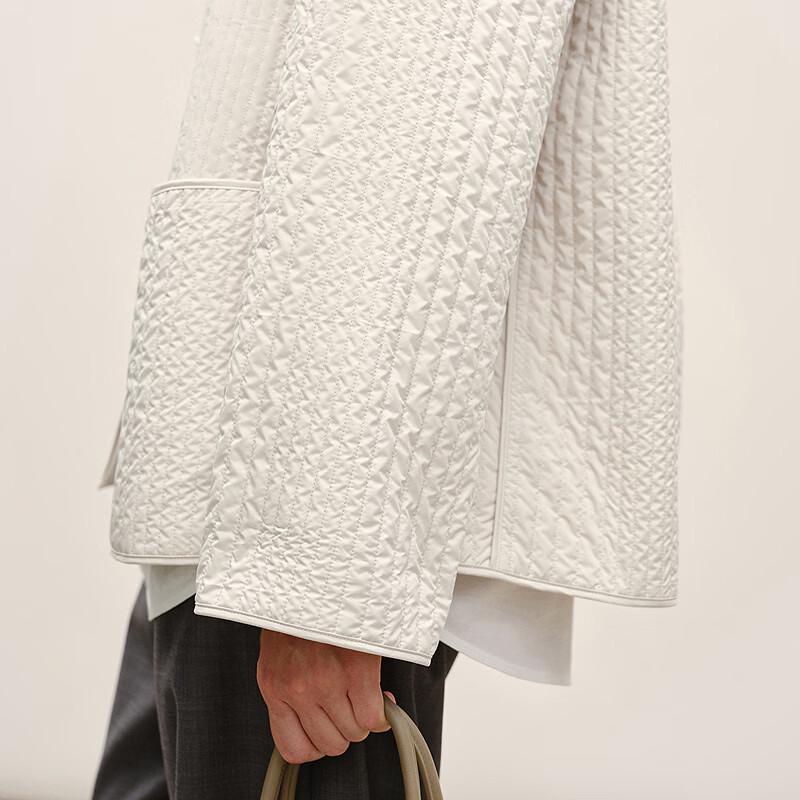 LESS 2026 Spring Loose Fit Stand-Collar Padded Jacket