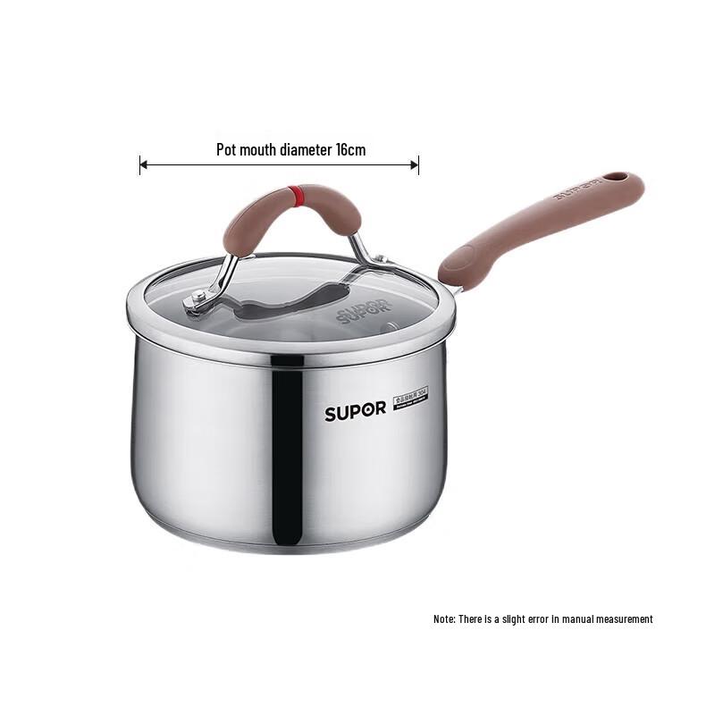 Supor Little Red Circle 16cm 304 Stainless Steel Milk Pot