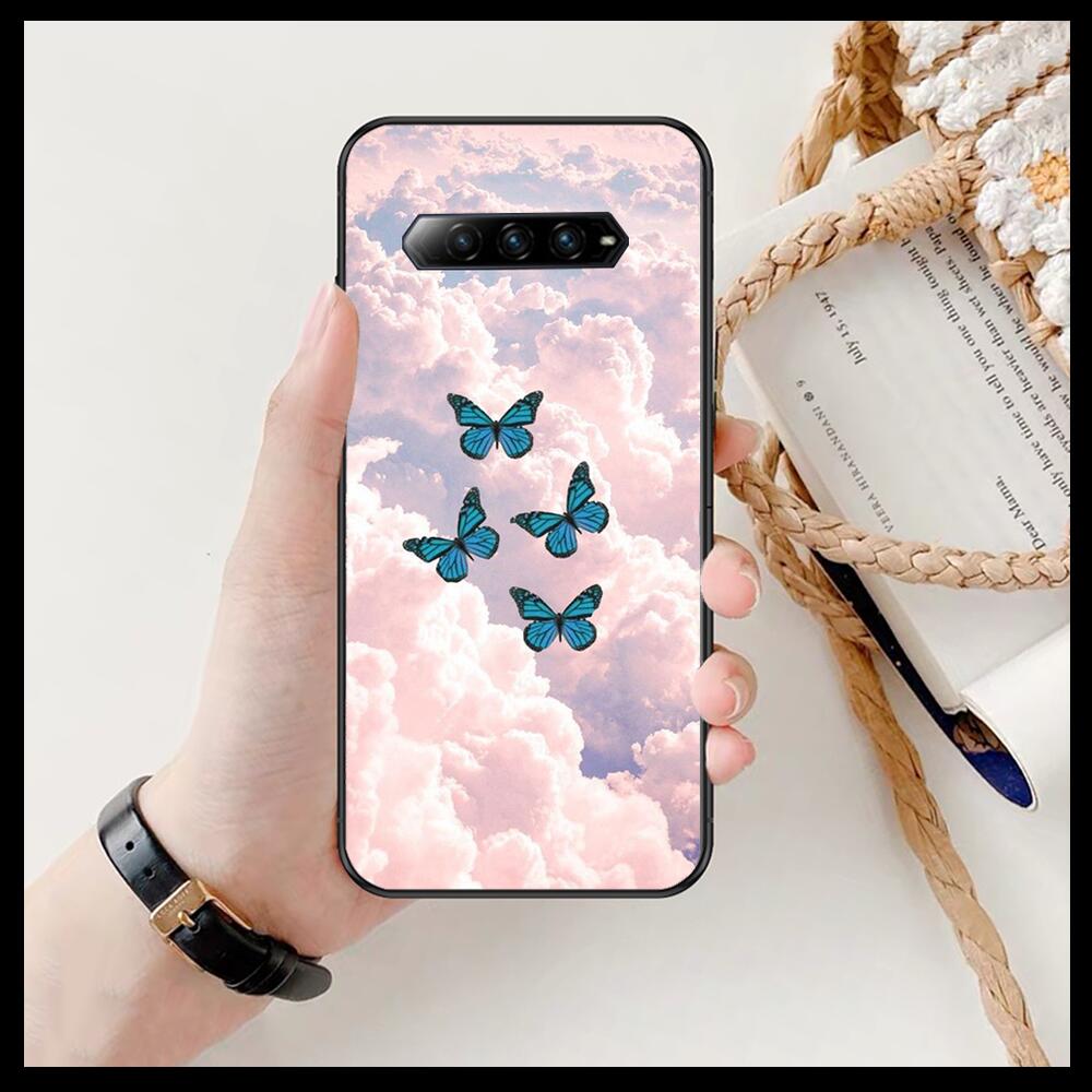 Beautiful Butterfly Pattern Phone Case For Xiaomi Redmi Black Shark 4 Pro 2 3 3s Cases Helo Black Cover Silicone Back Prett Mini