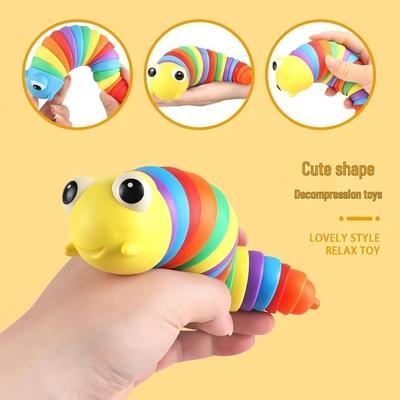 Douyin-inspirierter Regenbogen-Stressabbau-Raupe: Pädagogisches Seifenblasen-Spielzeug